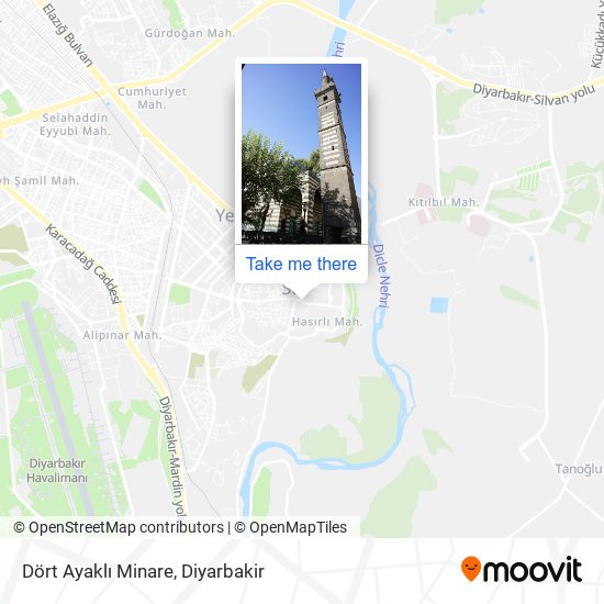Dört Ayaklı Minare map