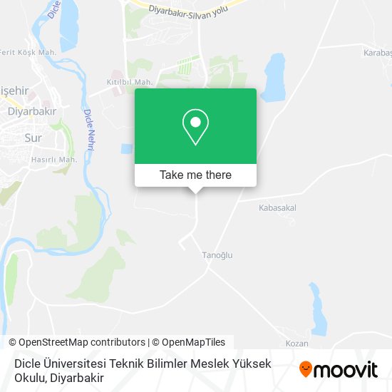 Dicle Üniversitesi Teknik Bilimler Meslek Yüksek Okulu map