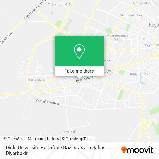 Dicle Universite Vodafone Baz Istasyon Sahasi map