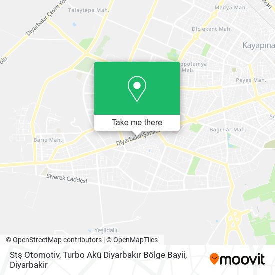 Stş Otomotiv, Turbo Akü Diyarbakır Bölge Bayii map