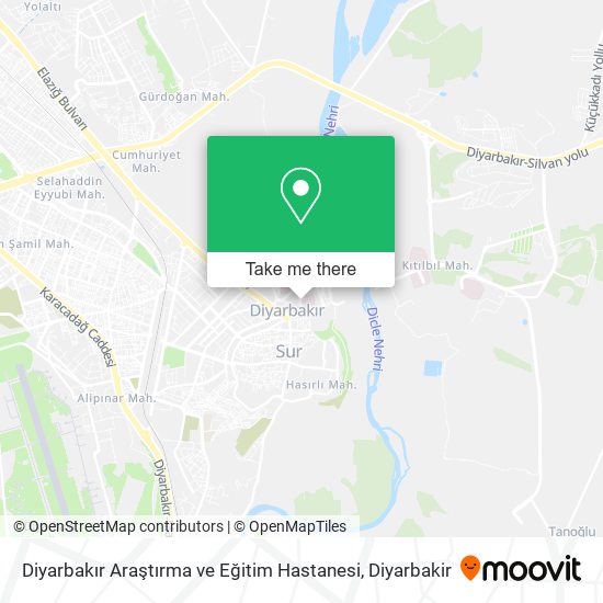 Diyarbakır Araştırma ve Eğitim Hastanesi map
