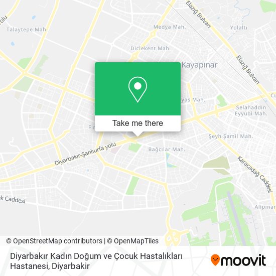 Diyarbakır Kadın Doğum ve Çocuk Hastalıkları Hastanesi map