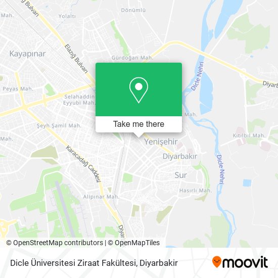 Dicle Üniversitesi Ziraat Fakültesi map