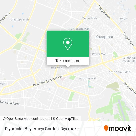 Diyarbakır Beylerbeyi Garden map