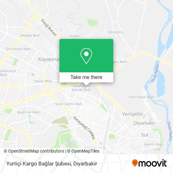Yurtiçi Kargo Bağlar Şubesi map