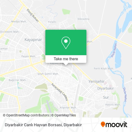 Diyarbakir Canlı Hayvan Borsasi map