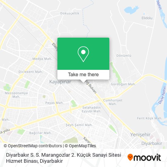Diyarbakır S. S. Marangozlar 2. Küçük Sanayi Sitesi Hizmet Binası map
