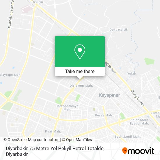 Diyarbakir 75 Metre Yol Pekyil Petrol Totalde map