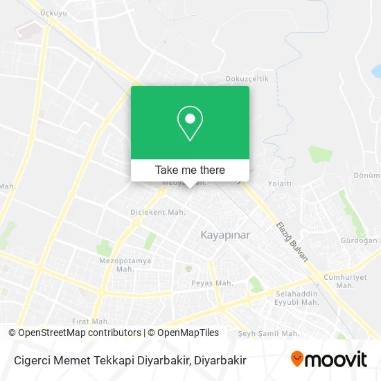 Cigerci Memet Tekkapi Diyarbakir map