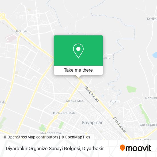 Diyarbakır Organize Sanayi Bölgesi map