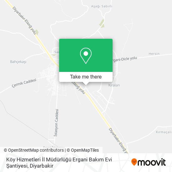 Köy Hizmetleri İl Müdürlüğü Ergani Bakım Evi Şantiyesi map