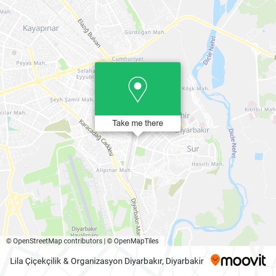 Lila Çiçekçilik & Organizasyon Diyarbakır map