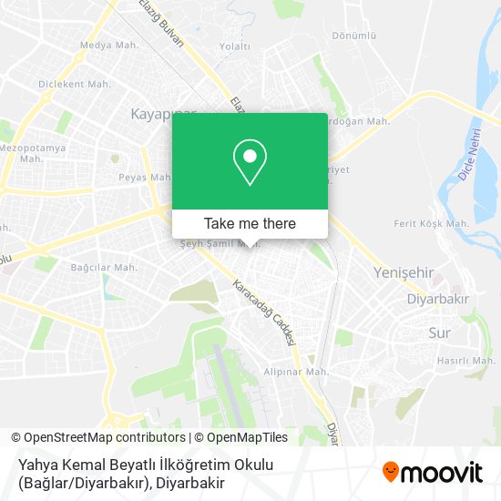 Yahya Kemal Beyatlı İlköğretim Okulu (Bağlar / Diyarbakır) map