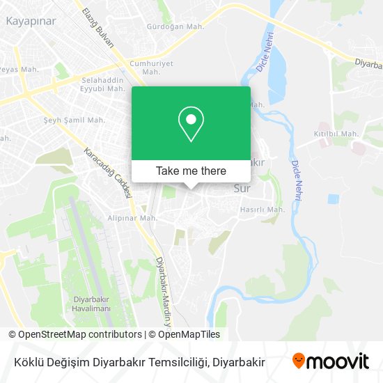 Köklü Değişim Diyarbakır Temsilciliği map
