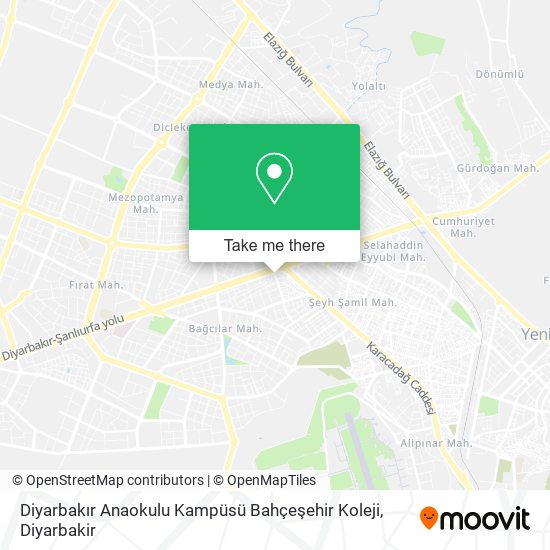 Diyarbakır Anaokulu Kampüsü Bahçeşehir Koleji map