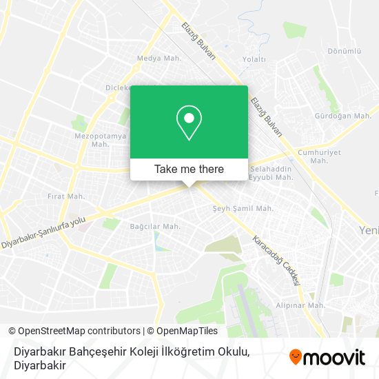 Diyarbakır Bahçeşehir Koleji İlköğretim Okulu map