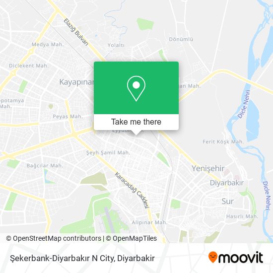Şekerbank-Diyarbakır N City map