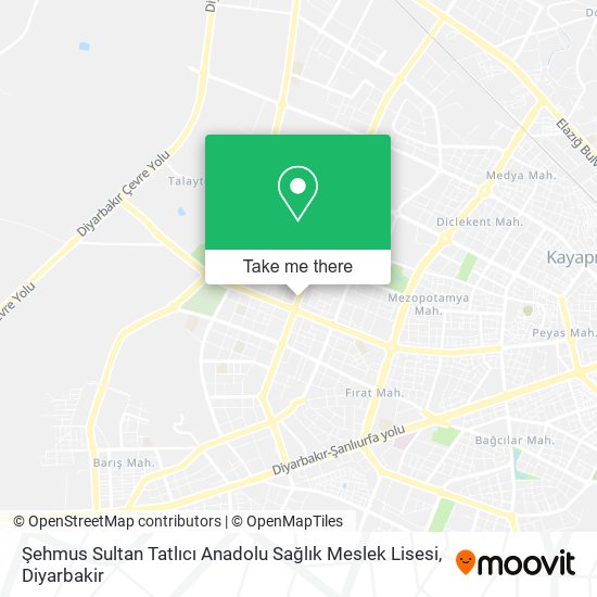 Şehmus Sultan Tatlıcı Anadolu Sağlık Meslek Lisesi map