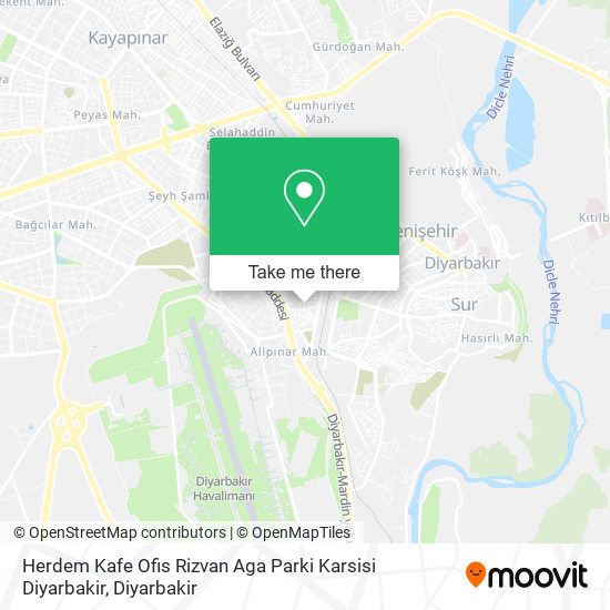 Herdem Kafe Ofis Rizvan Aga Parki Karsisi Diyarbakir map