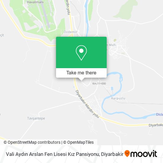 Vali Aydın Arslan Fen Lisesi Kız Pansiyonu map