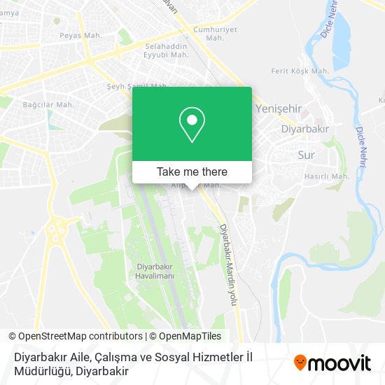 Diyarbakır Aile, Çalışma ve Sosyal Hizmetler İl Müdürlüğü map