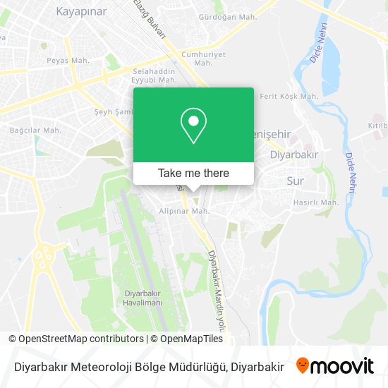 Diyarbakır Meteoroloji Bölge Müdürlüğü map