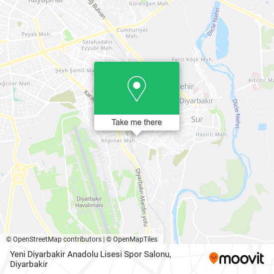 Yeni Diyarbakir Anadolu Lisesi Spor Salonu map