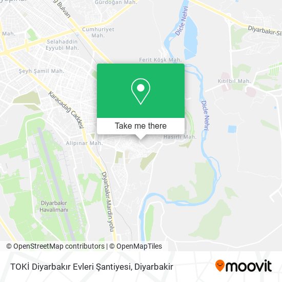 TOKİ Diyarbakır Evleri Şantiyesi map