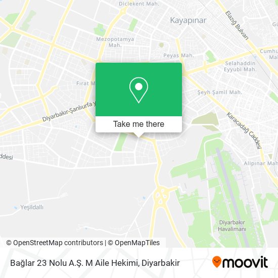 Bağlar 23 Nolu A.Ş. M Aile Hekimi map