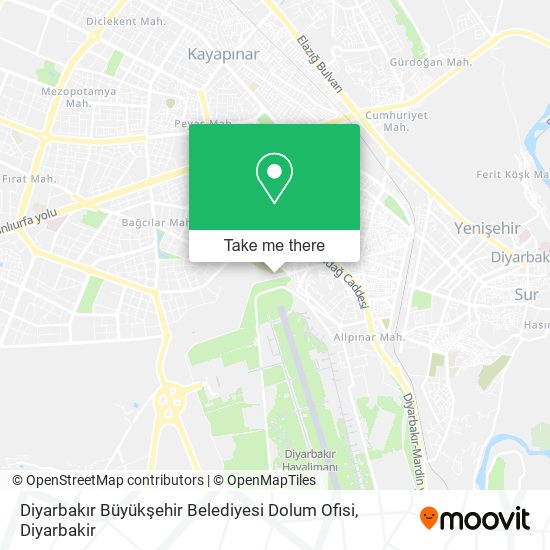 Diyarbakır Büyükşehir Belediyesi Dolum Ofisi map
