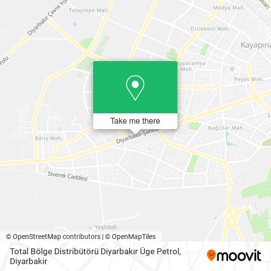 Total Bölge Distribütörü Diyarbakır Üge Petrol map