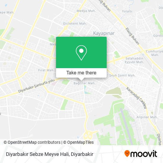 Diyarbakır Sebze Meyve Hali map