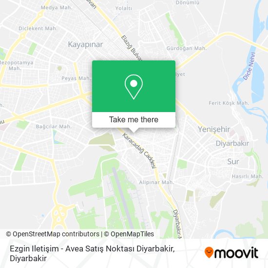 Ezgin Iletişim - Avea Satış Noktası Diyarbakir map