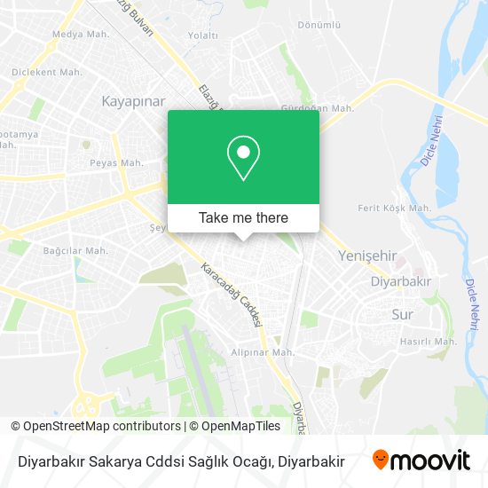 Diyarbakır Sakarya Cddsi Sağlık Ocağı map