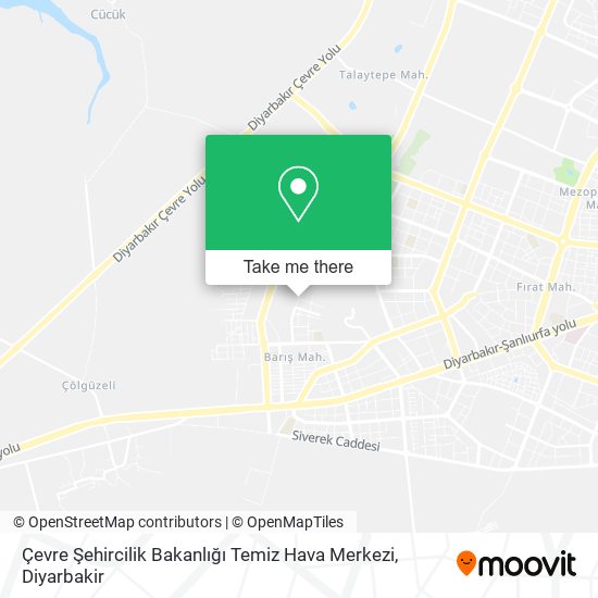 Çevre Şehircilik Bakanlığı Temiz Hava Merkezi map