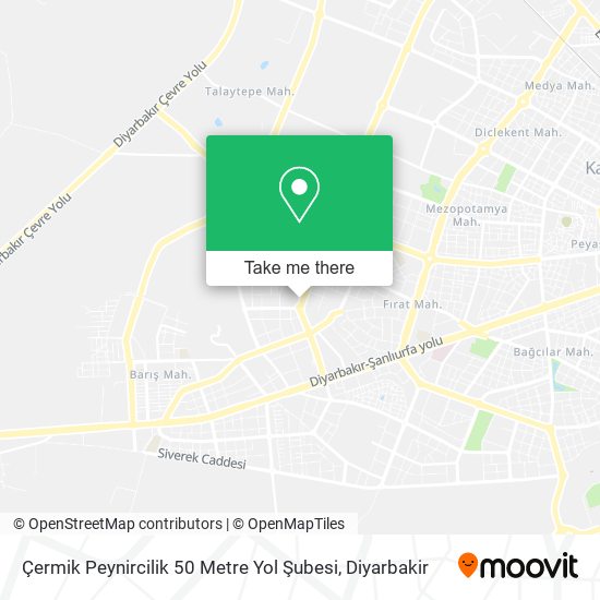 Çermik Peynircilik 50 Metre Yol Şubesi map