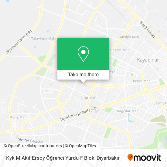 Kyk M.Akif Ersoy Öğrenci Yurdu-F Blok map