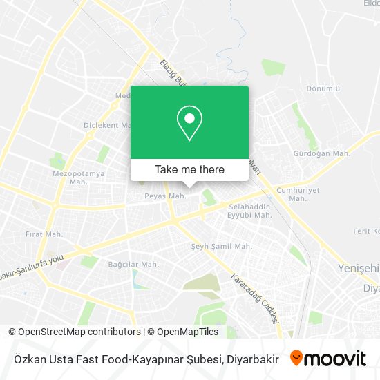 Özkan Usta Fast Food-Kayapınar Şubesi map