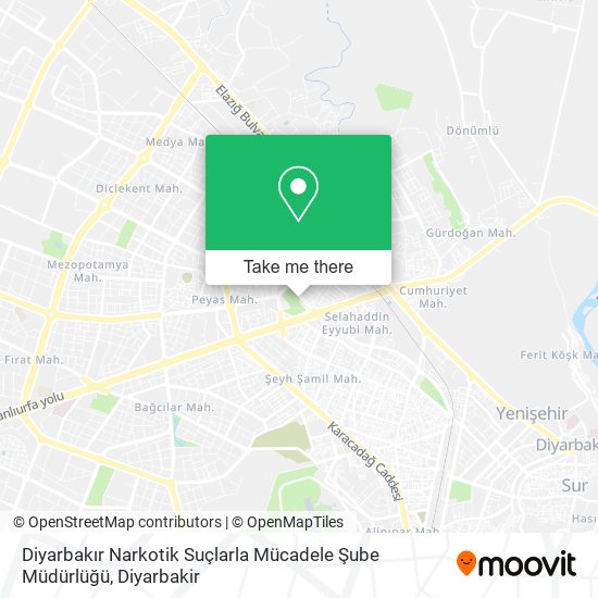 Diyarbakır Narkotik Suçlarla Mücadele Şube Müdürlüğü map