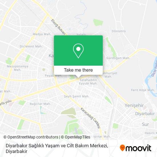 Diyarbakır Sağlıklı Yaşam ve Cilt Bakım Merkezi map
