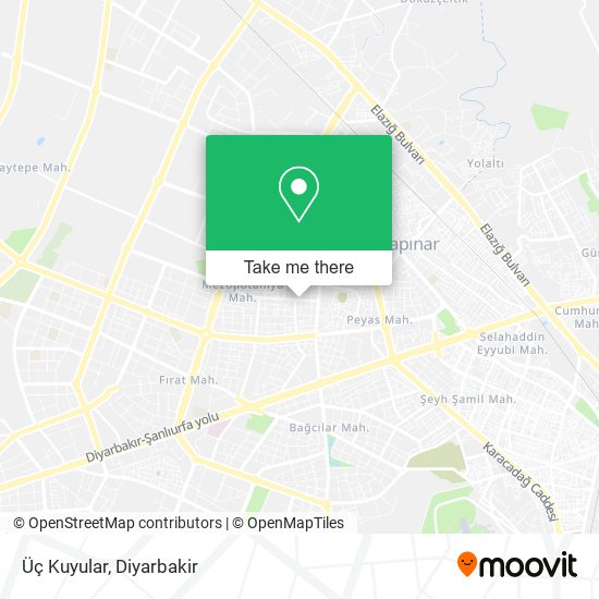 Üç Kuyular map