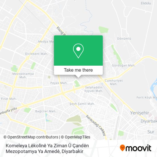 Komeleya Lêkolînê Ya Ziman Û Çandên Mezopotamya Ya Amedê map