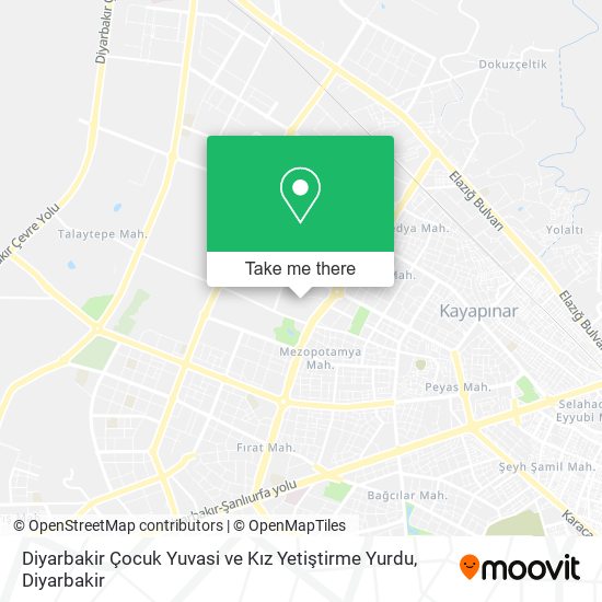 Diyarbakir Çocuk Yuvasi ve Kız Yetiştirme Yurdu map