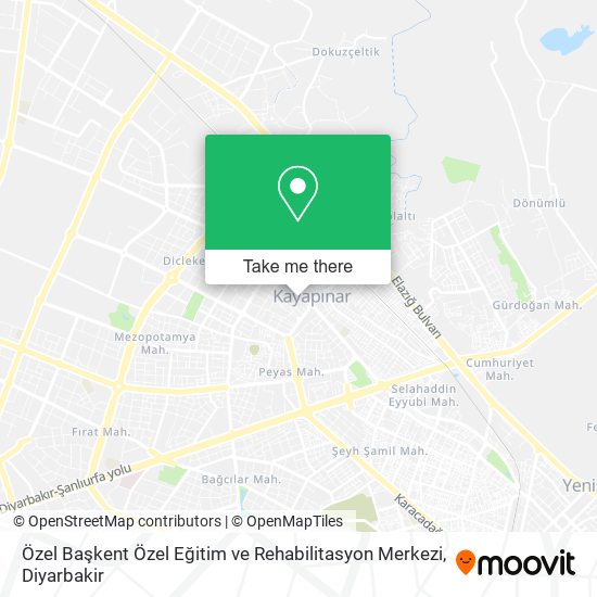 Özel Başkent Özel Eğitim ve Rehabilitasyon Merkezi map