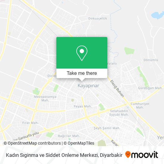 Kadın Sıginma ve Siddet Onleme Merkezi map