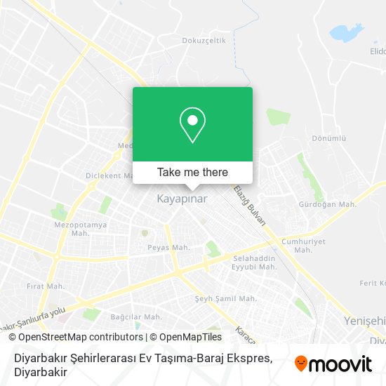 Diyarbakır Şehirlerarası Ev Taşıma-Baraj Ekspres map