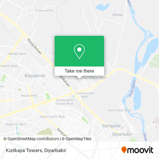 Kızılkaya Towers map
