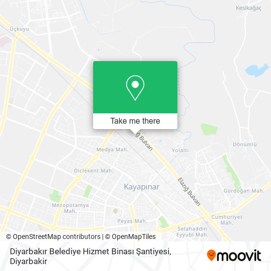 Diyarbakır Belediye Hizmet Binası Şantiyesi map