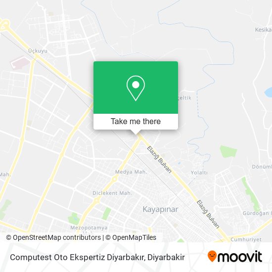 Computest Oto Ekspertiz Diyarbakır map