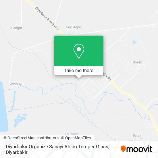 Diyarbakır Organize Sanayi Atılım Temper Glass map